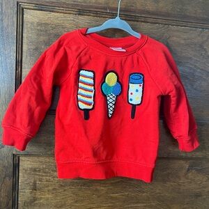 Hanna Andersson Red Ice Cream Sweatshirt